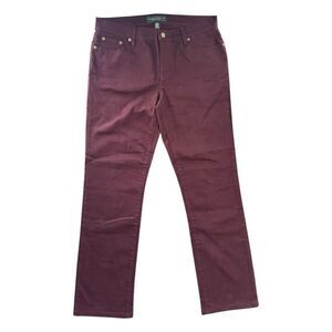 Lauren Ralph Lauren Women's Straight Jeans Maroon Size 10 Petites